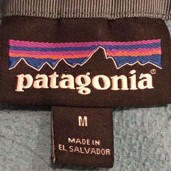 Patagonia Teal Blue Quarter Snap Micro Fleece Performance Layer Pullover - Picture 12 of 14